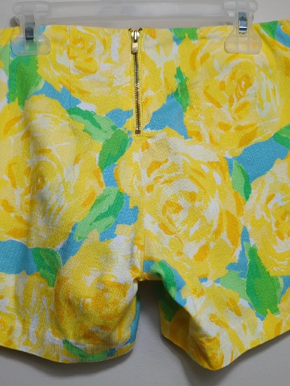 Lilly‎ Pulitzer Deenie Shorts First Impression Sunglow Yellow Floral Size 0 Zero